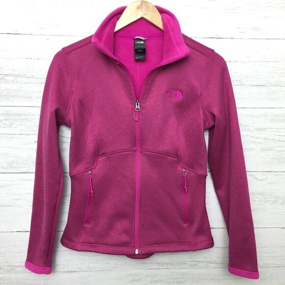 The North Face Women's Pink Fleece Jacket Zipper Front Pockets size Small - Picture 10 of 12